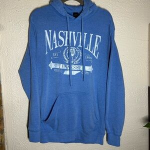 Nashville Graphic Pullover Hoodie - Blue